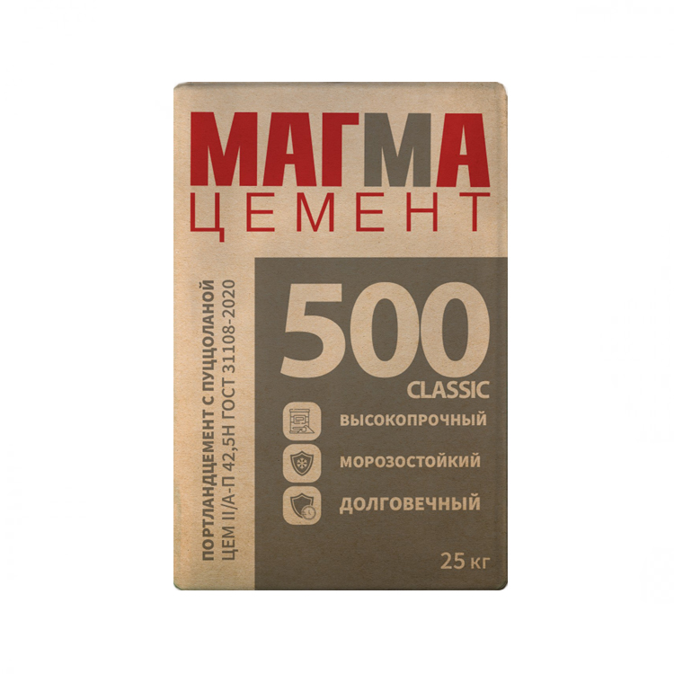 Цемент МАГМА М500 ЦЕМ II 42 5 Н 25кг — изображение 2